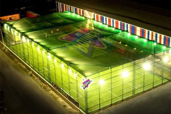 Cricket practice nets for an academy